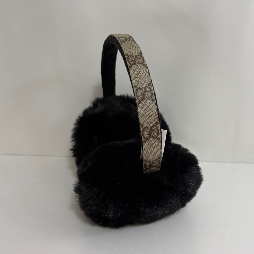 Upcycled Gucci Black Fur Earmuffs